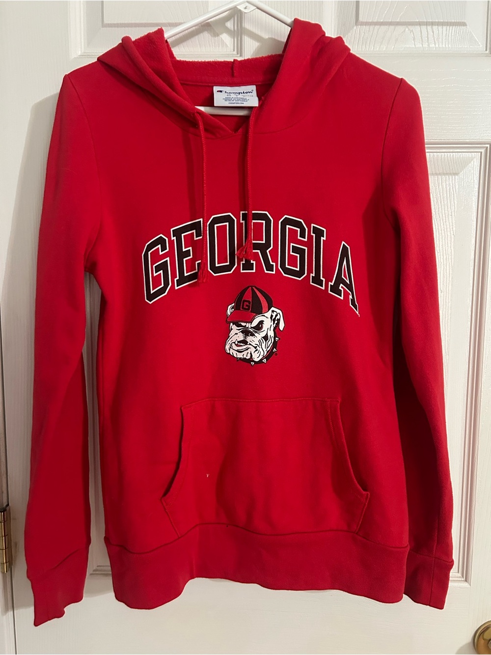 Champion Red Georgia Crewneck Hoodie